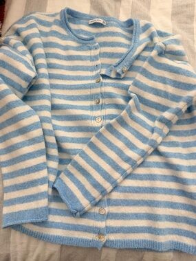 Bonpoint Blue & White Striped Woman’s Cardigan